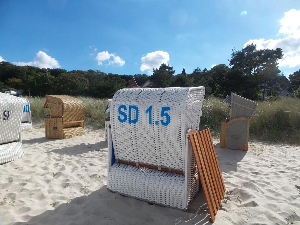 Ruhige Fewo Mit Strandkorb, Villa Stranddistel, Binz Exterior foto